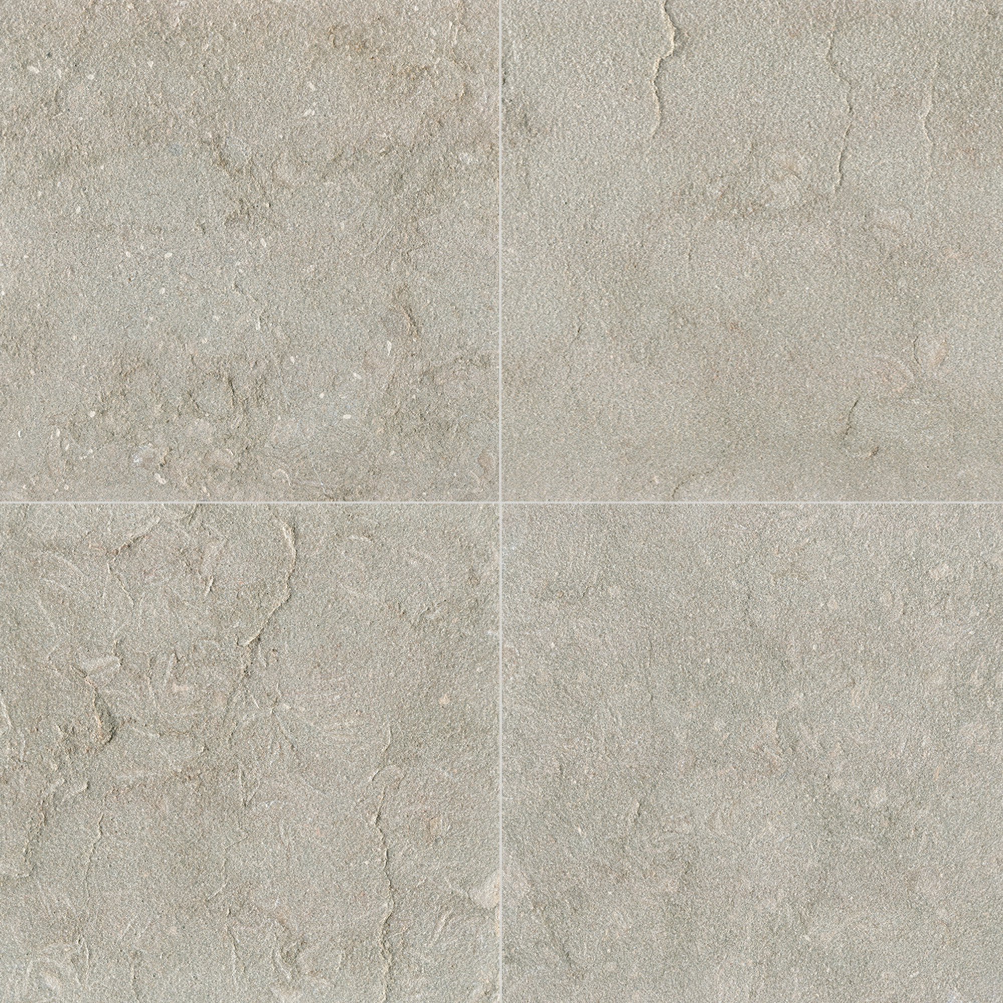 Ackland Coastline Sandblast Limestone Paver Tile — 24in. x 24in., Light Gray and Green, Model# NTE-LSC-134